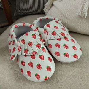Adorable Strawberry Moccasins